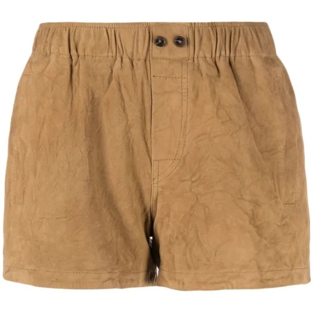 ZADIG & VOLTAIRE PAXI DAIM FROISSE SHORT GOAT Leather Size 36 / Small Retail 398